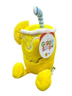 Giggle Scape Lemonade Plush Toy With Blue Straw For Ages 1+